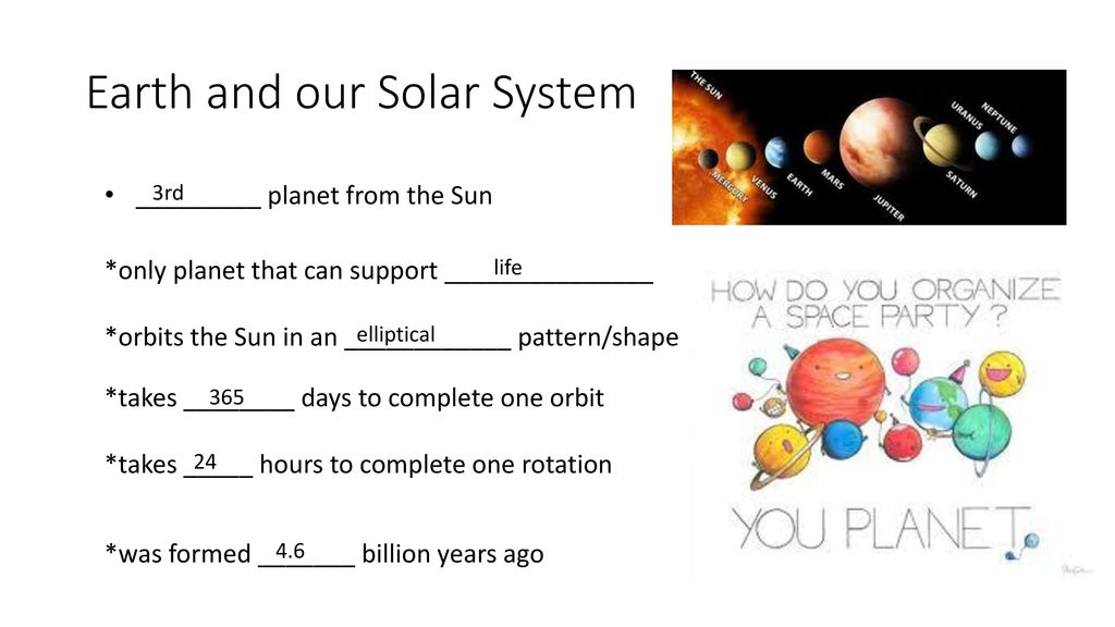 Earth and our Solar System