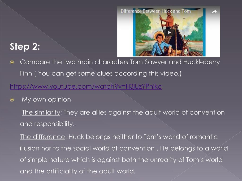 compare and contrast tom sawyer and huck finn