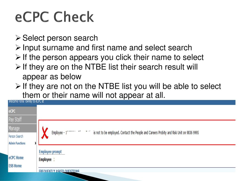 eCPC Check Select person search