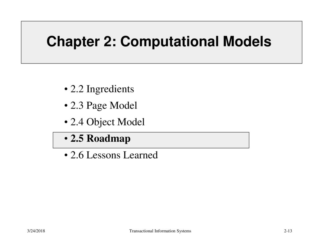 Chapter 2: Computational Models