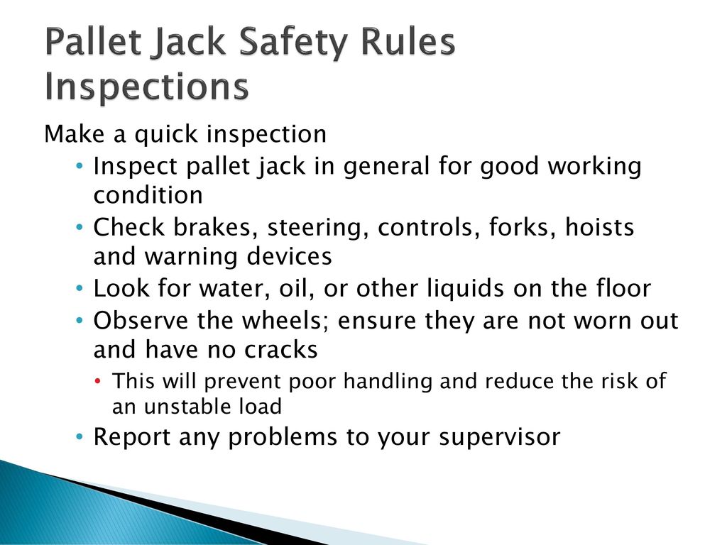 Pallet Jack Safety. - ppt download