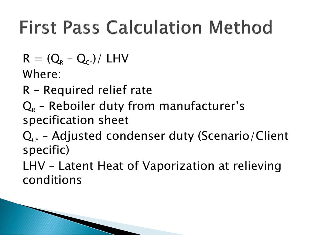 Calculating Required Relief Rates for Cooling Failure in Column Systems  Fadekemi Osideinde, P.E. - ppt download
