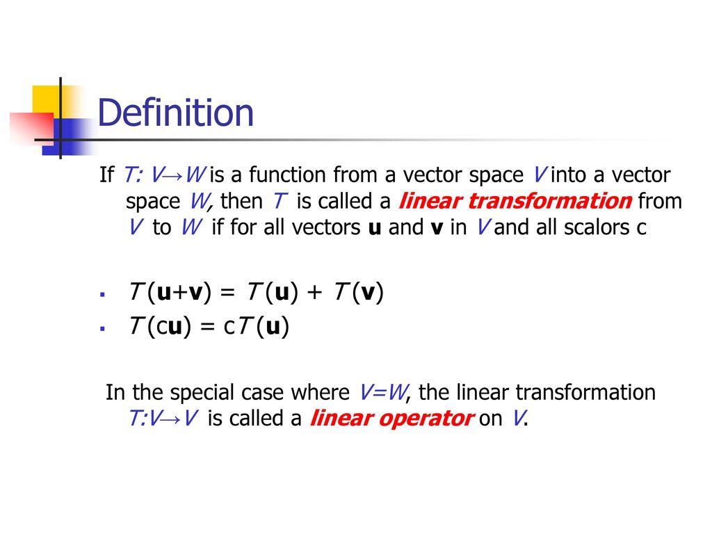 8 1 General Linear Transformation Ppt Download
