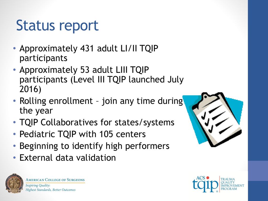 Trauma Quality Improvement Program ppt download
