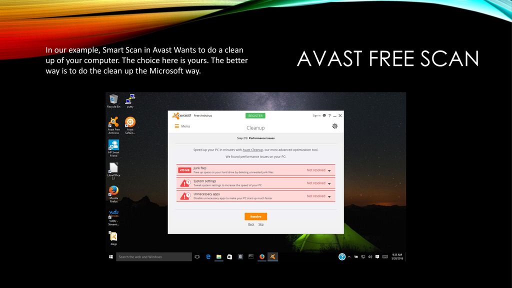 Avast free Scan