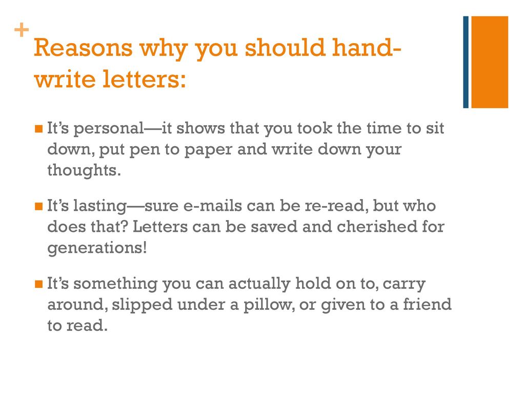 Reasons why you should hand-write letters: