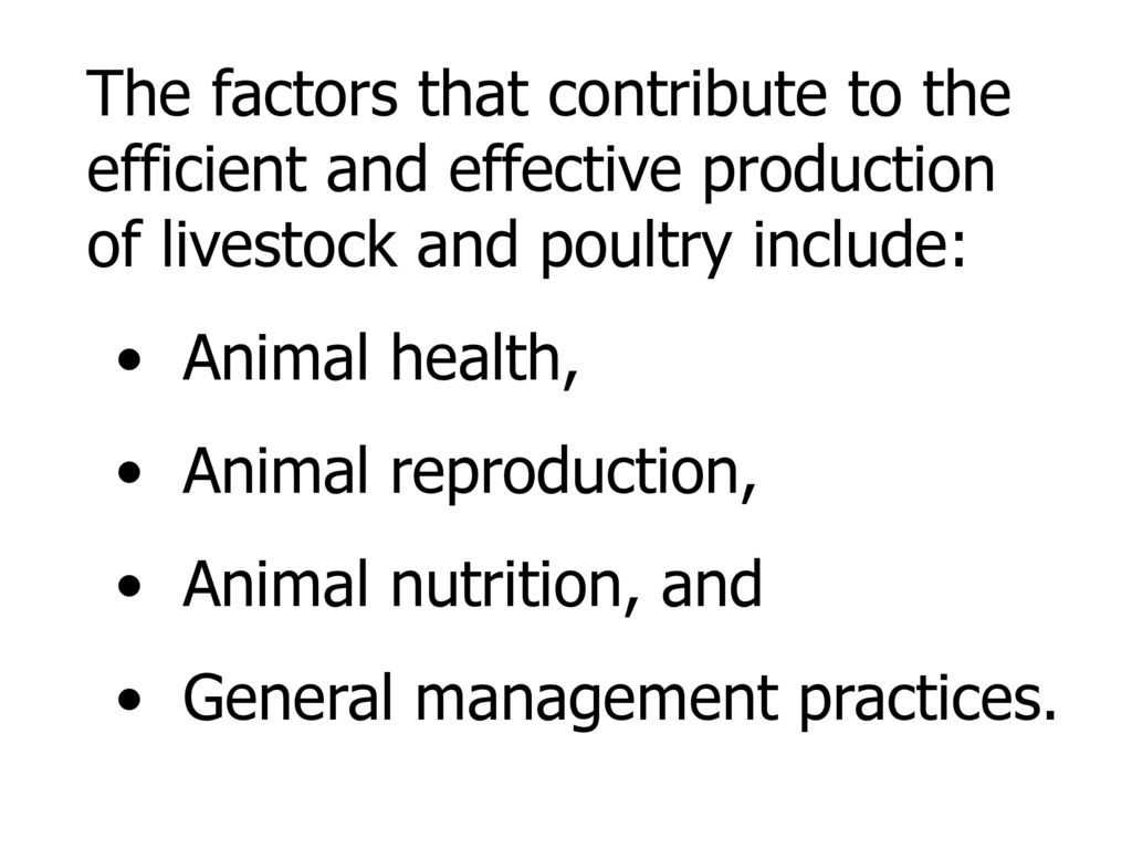 THE IMPORTANCE OF LIVESTOCK AND POULTRY MANAGEMENT - ppt download