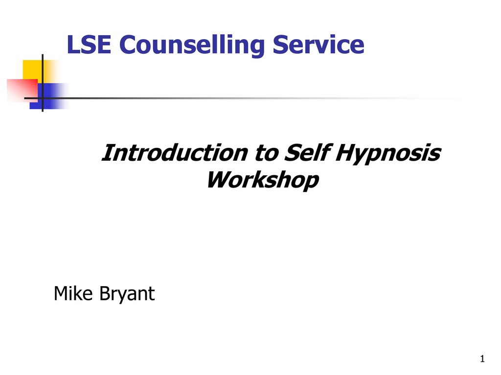 Introduction to Self Hypnosis Workshop