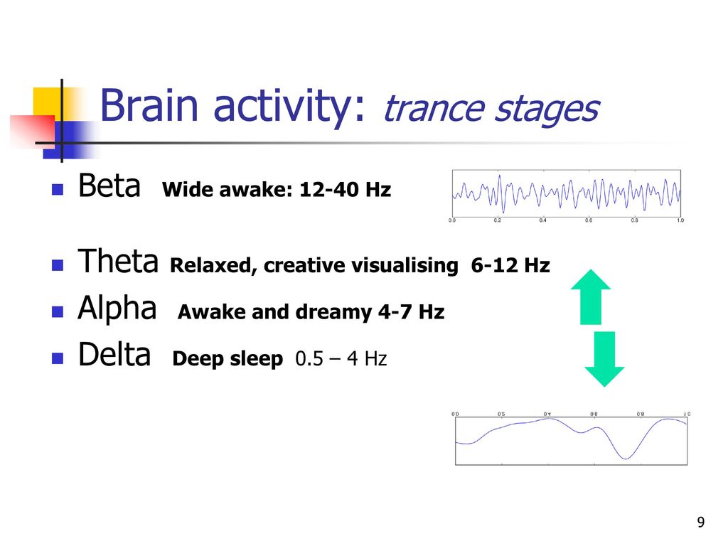 Brain activity: trance stages
