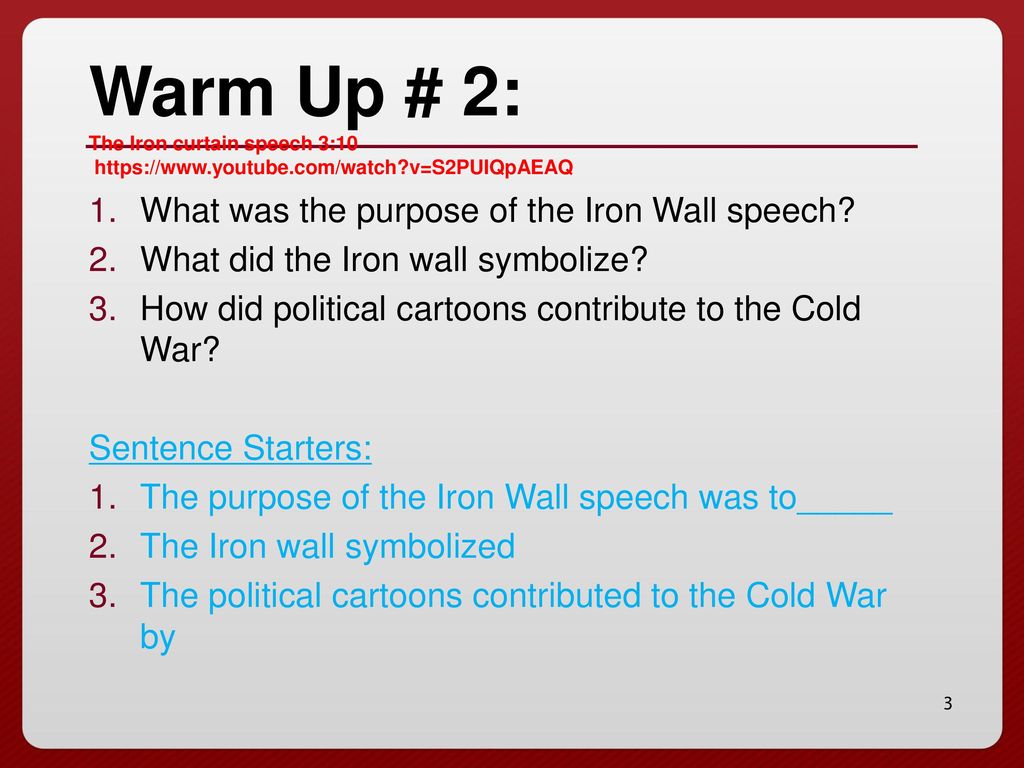 U S History Agenda 3 14 17 Crossword Puzzle The Cold War Ppt Download