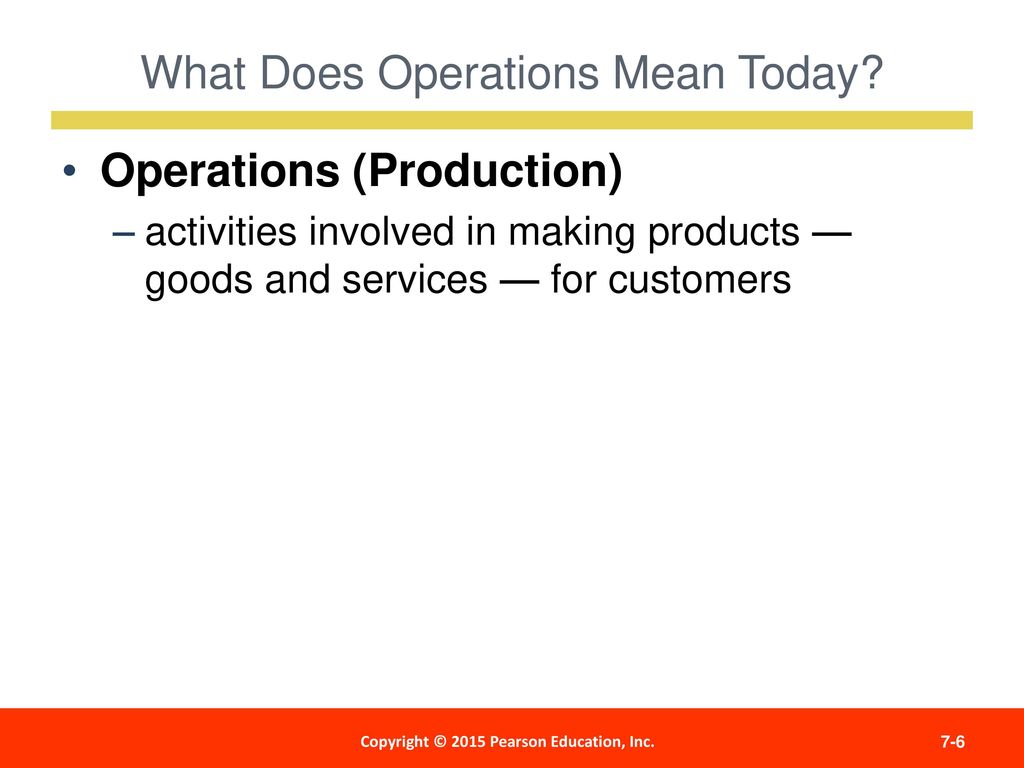 What Does Operations Mean Today