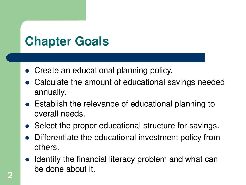 Chapter 13 Educational Planning. - ppt download