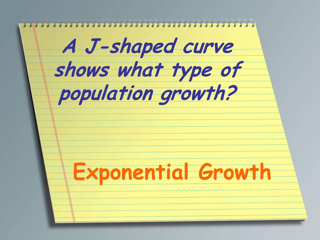 A J-shaped curve shows what type of population growth
