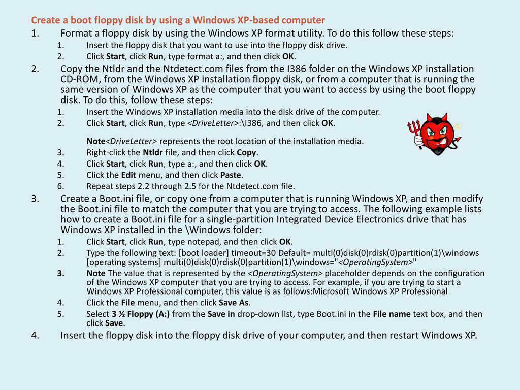creat windows xp boot disk creat windows xp boot disk