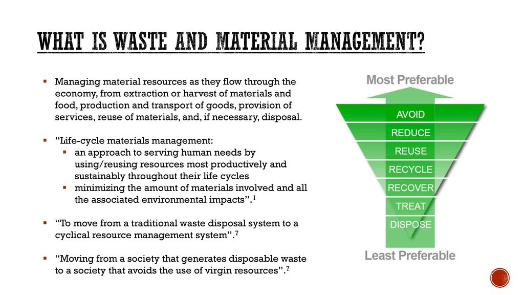 What is waste and material management