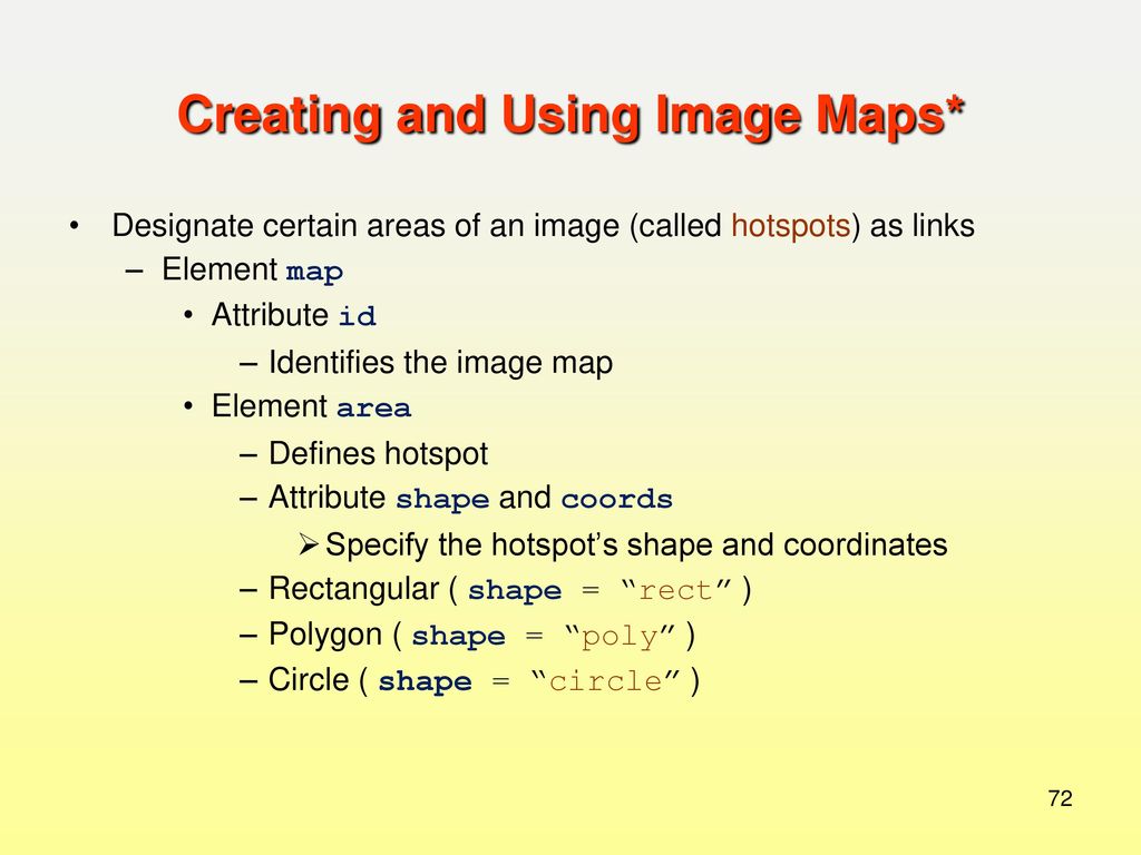 Creating and Using Image Maps*