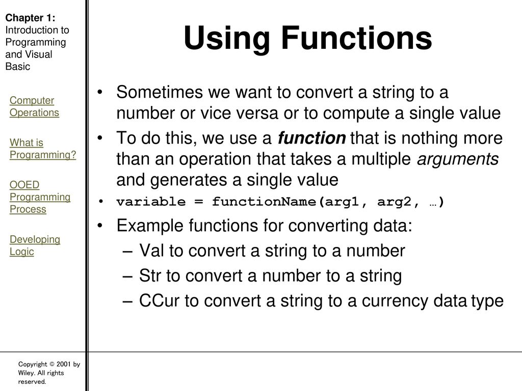 Chapter One: An Introduction to Programming and Visual Basic - ppt download