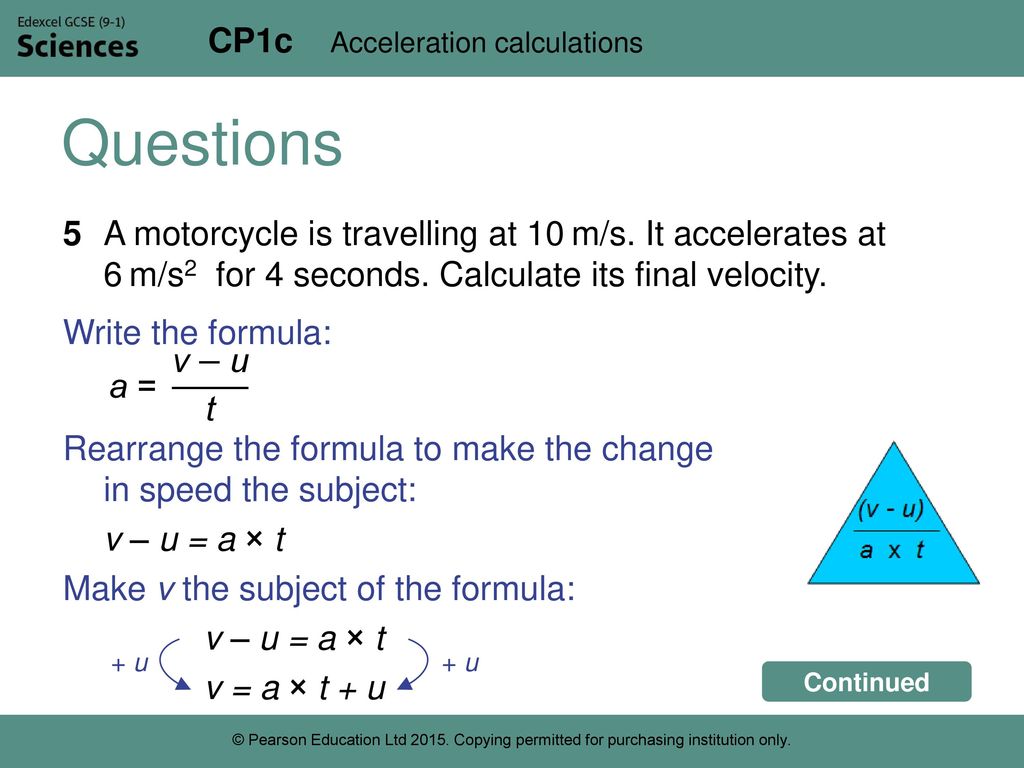 Acceleration calculations - ppt download