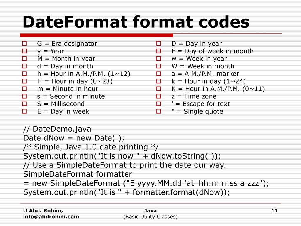 Basic utility classes u abd rohim mt mailto ppt download