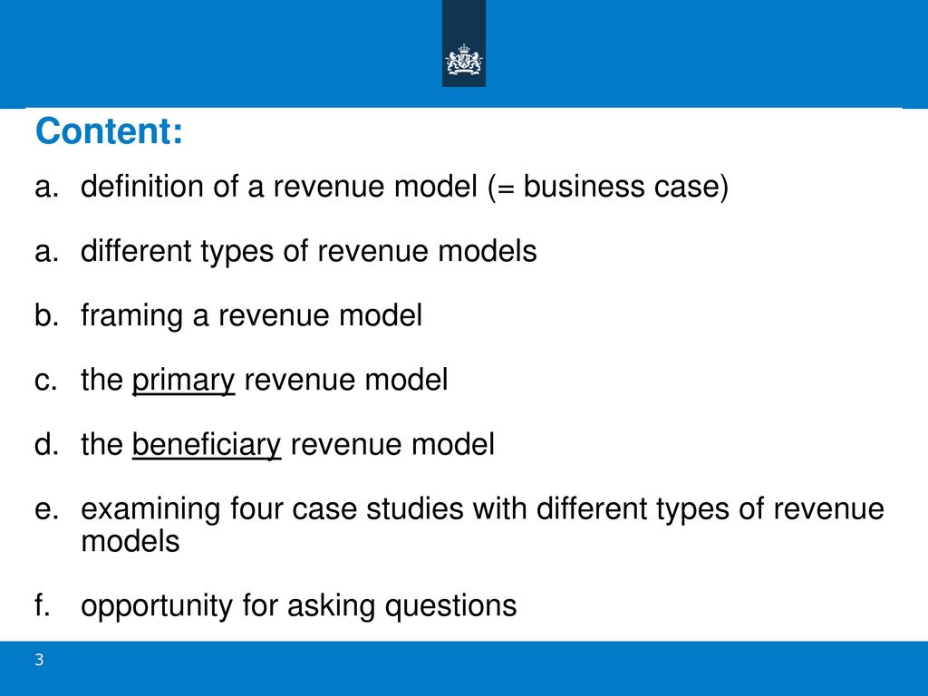 revenue model definition