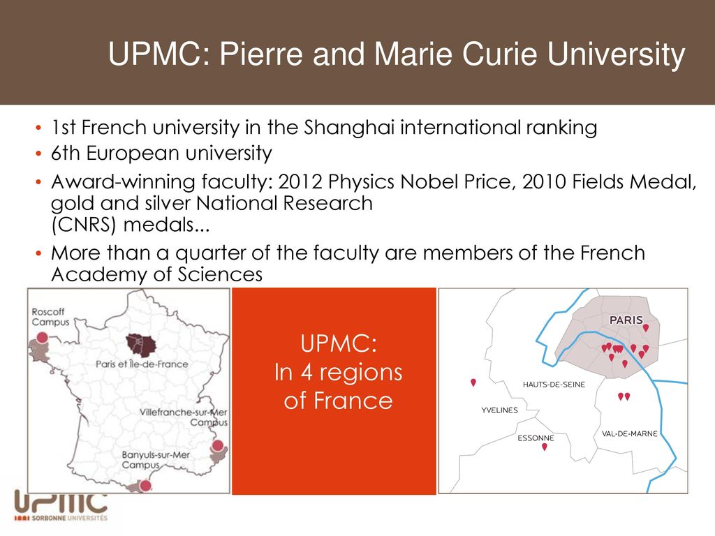 UPMC: Pierre and Marie Curie University