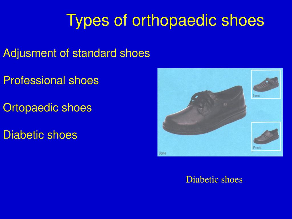 Types of orthopaedic shoes