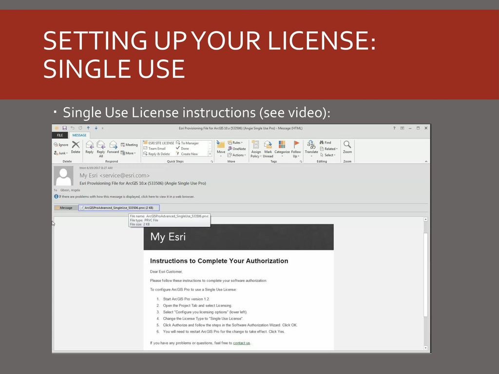 Setting up Your License: Single use