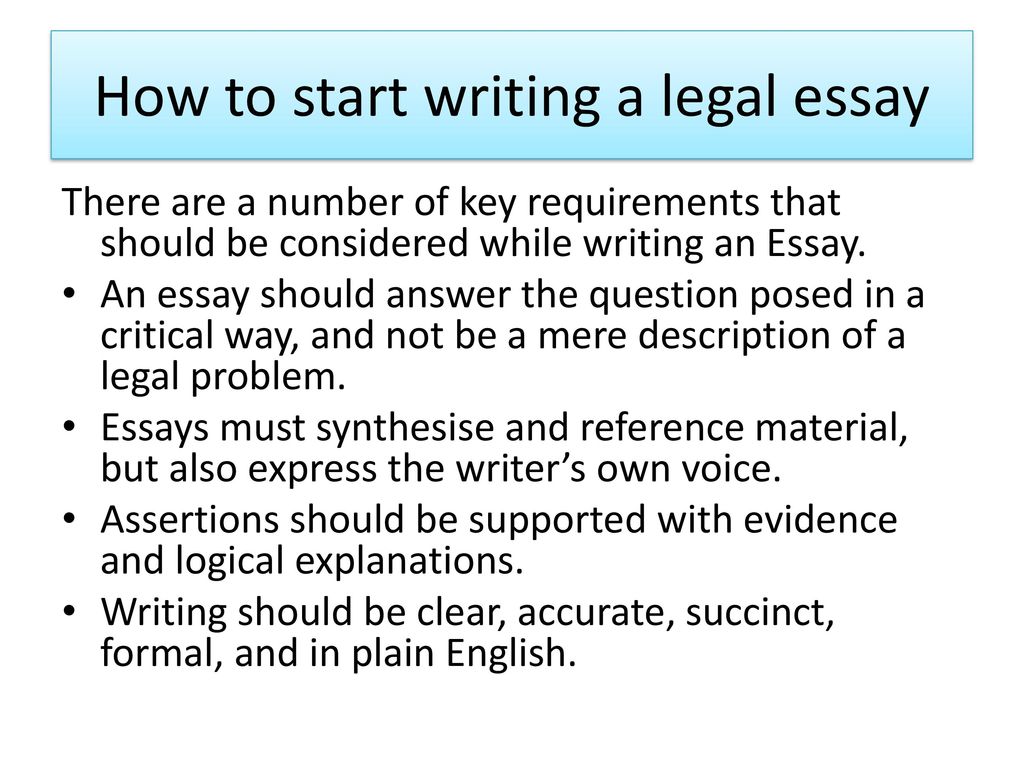 Legal Essay Writing. - ppt download