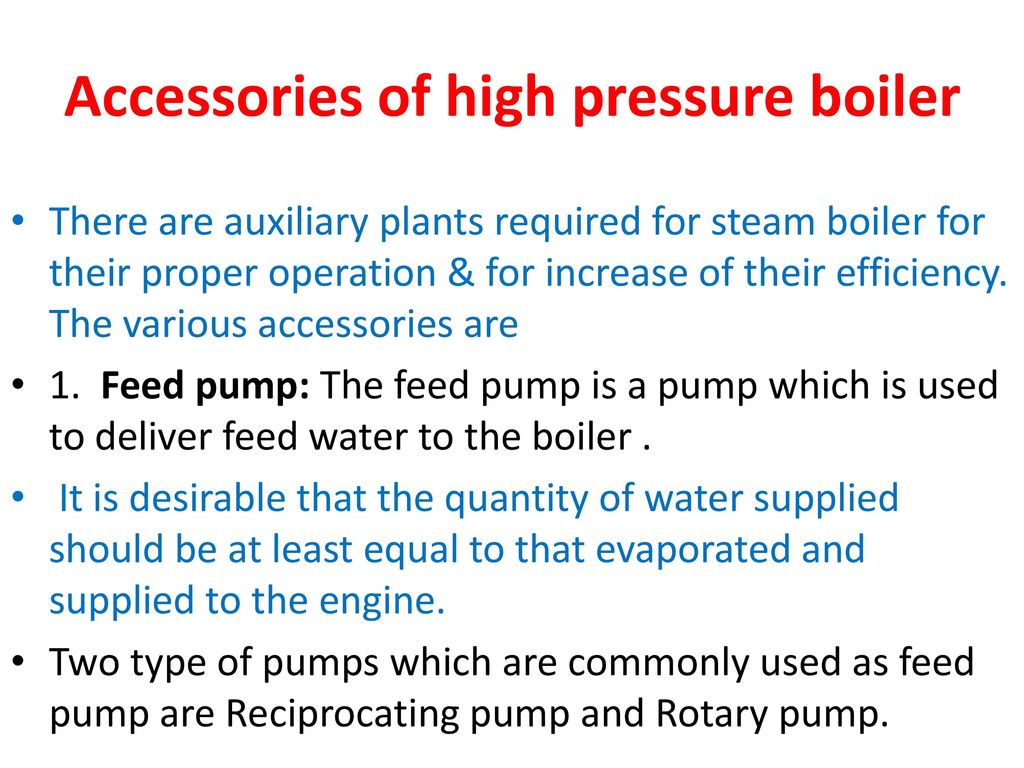 Accessories of high pressure boiler
