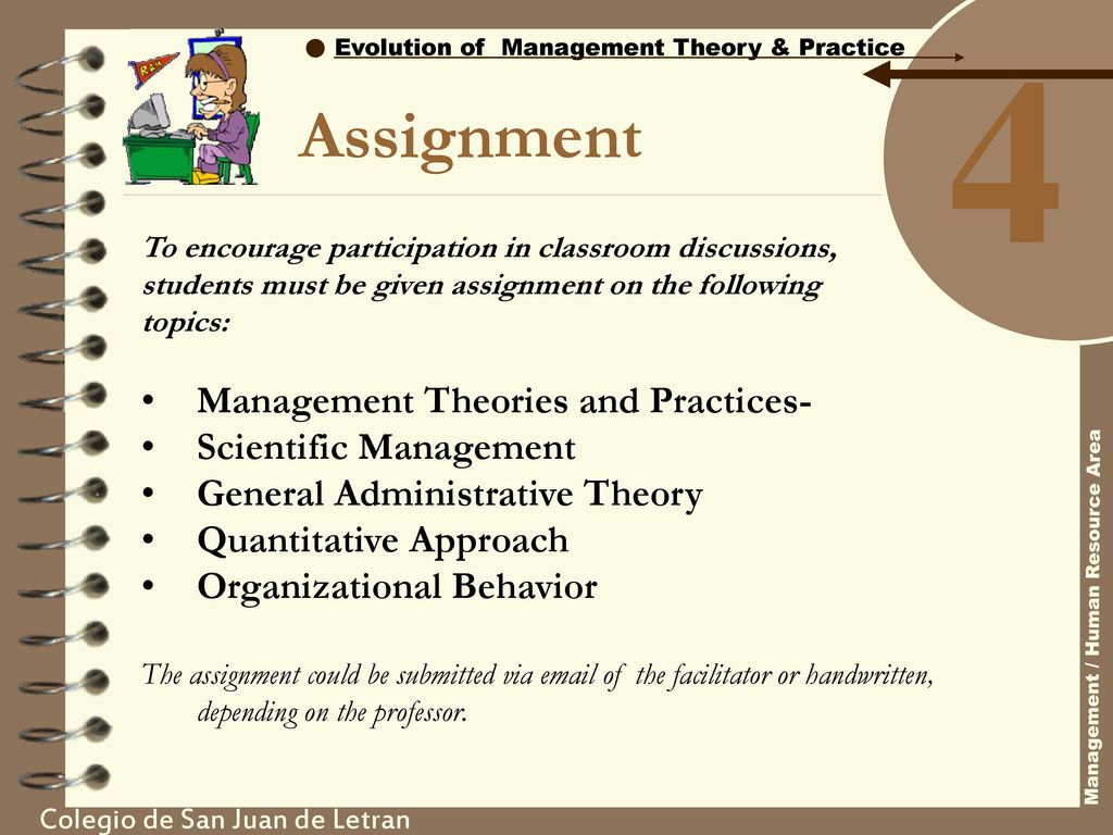 evolution of management thought assignment
