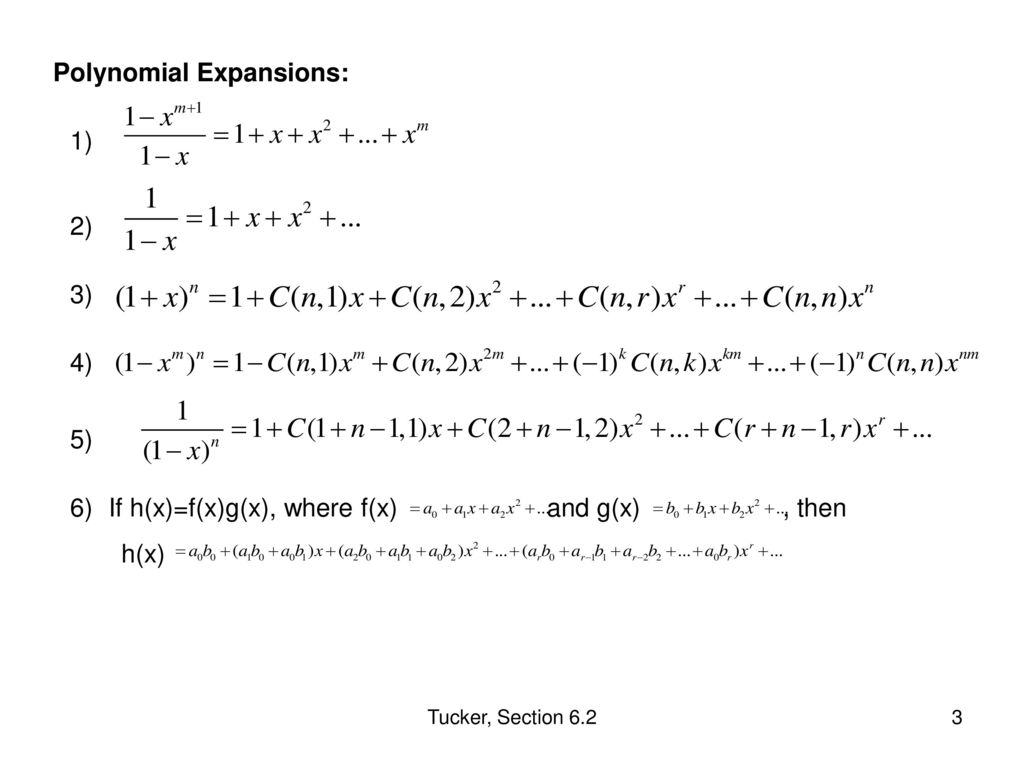 Section 6 2 Calculating Coefficients Of Generating Functions Ppt Download