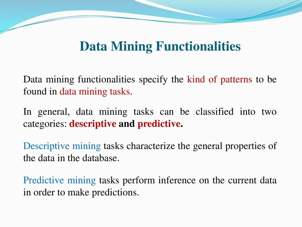 Data mining functionalities ppt download
