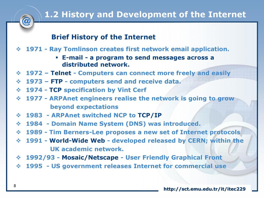 1.2 History and Development of the Internet