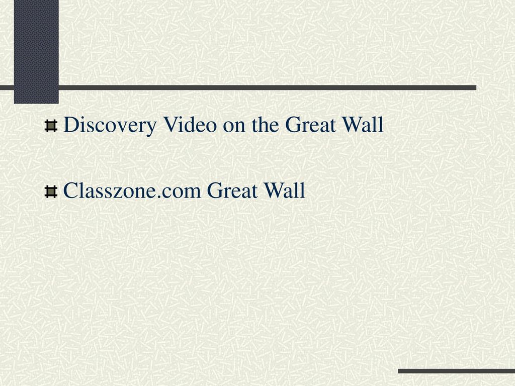 Discovery Video on the Great Wall