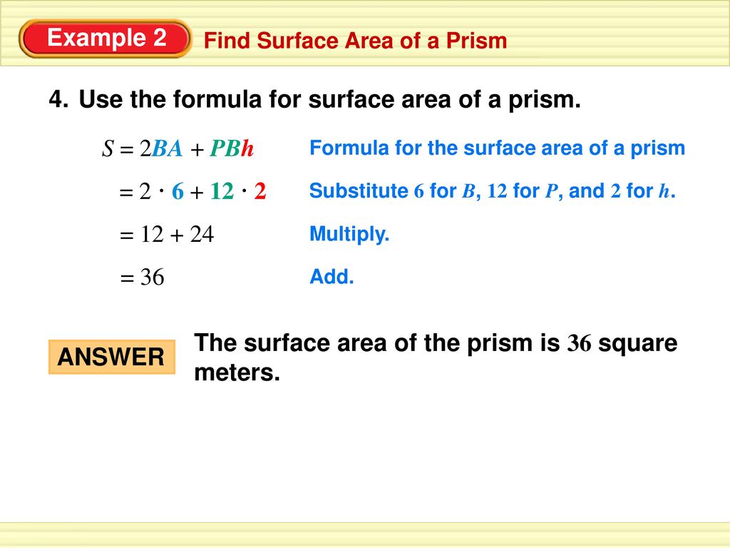 How Do You Calculate The Surface Area Of Prisms Cylinders Ppt Download