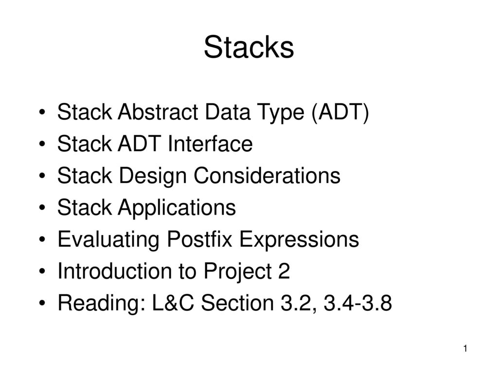 Stacks Stack Abstract Data Type Adt Stack Adt Interface Ppt