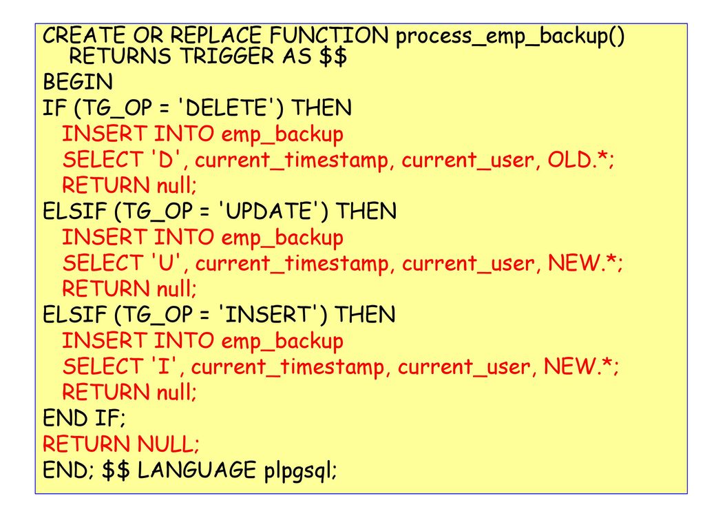 Programming in postgresql with pl pgsql ppt download