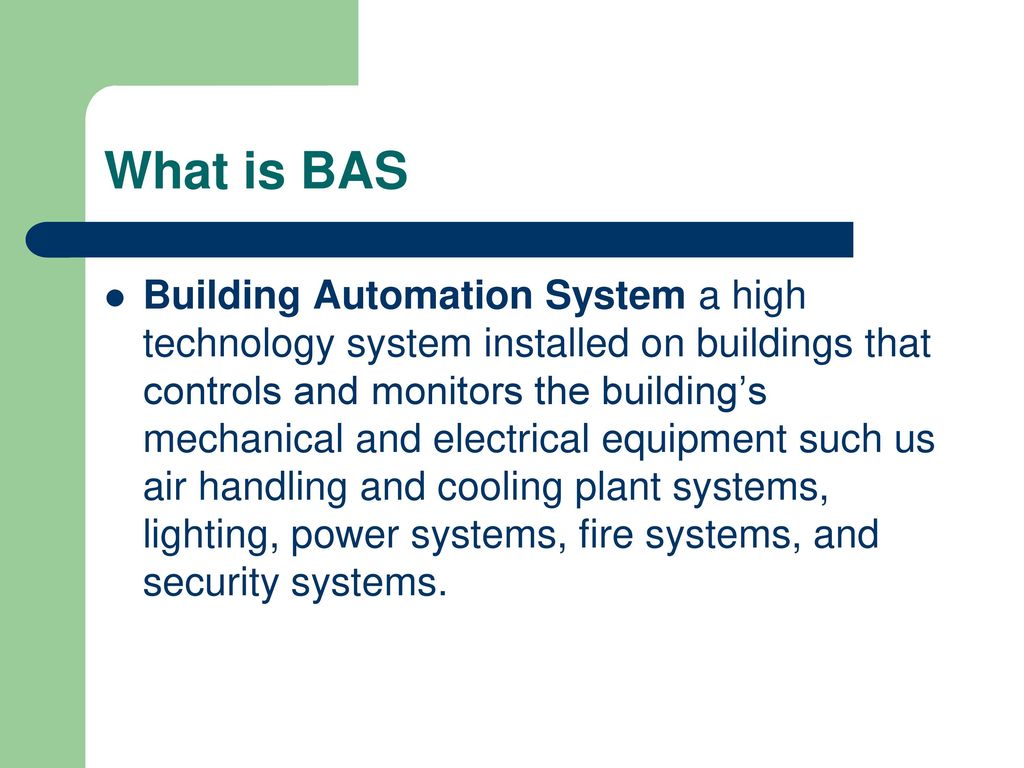 Building Automation System - ppt download