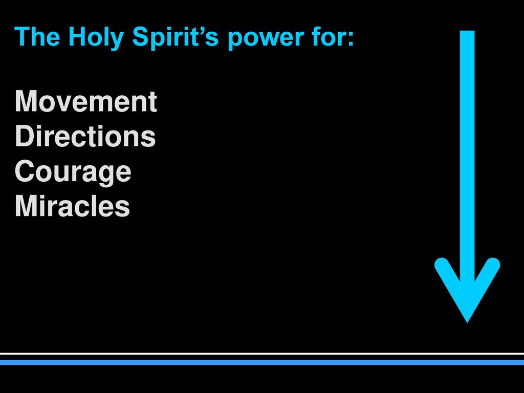 The Holy Spirit’s power for: