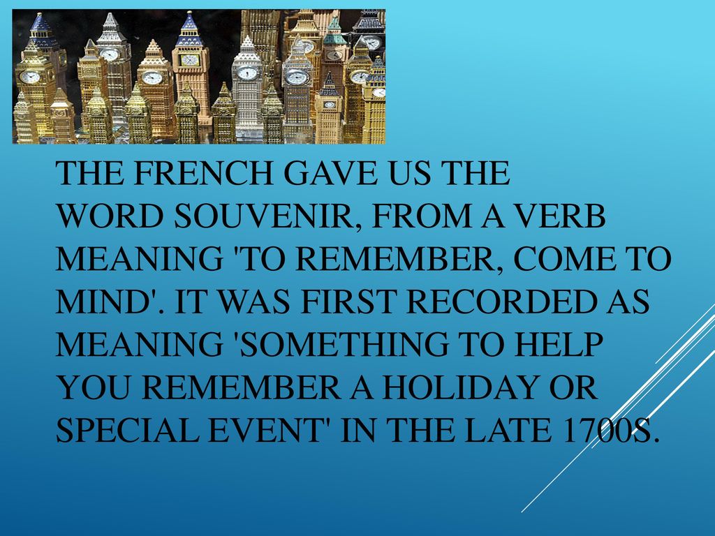 souvenir french meaning