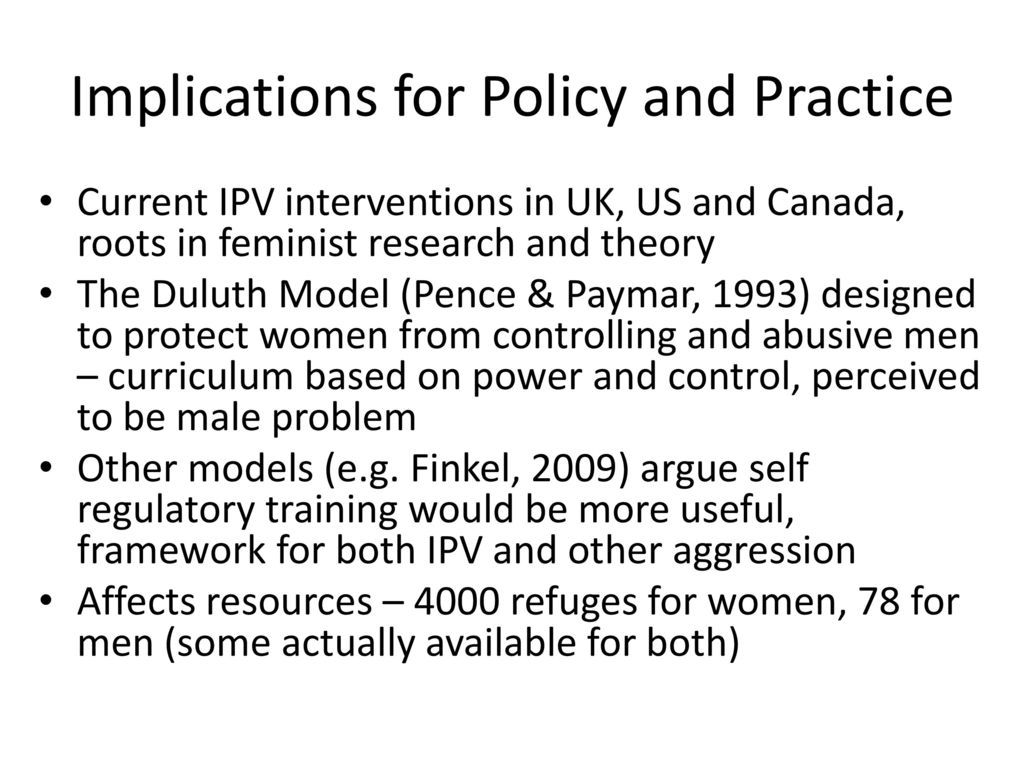 Implications for Policy and Practice