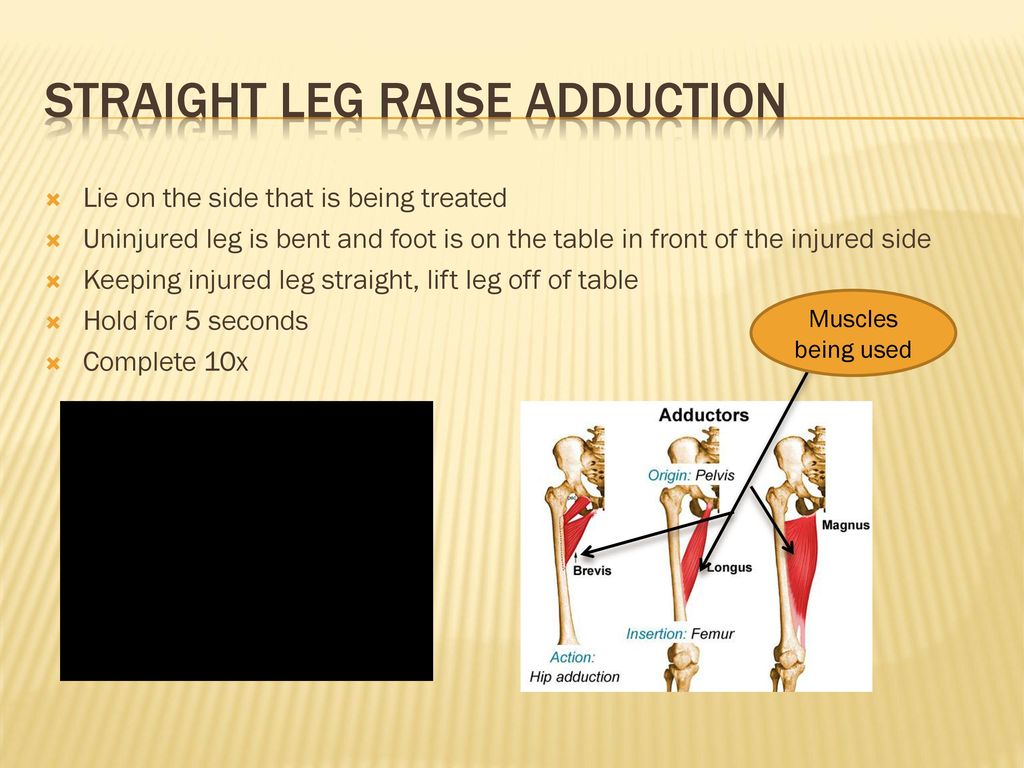 Straight leg raise adduction