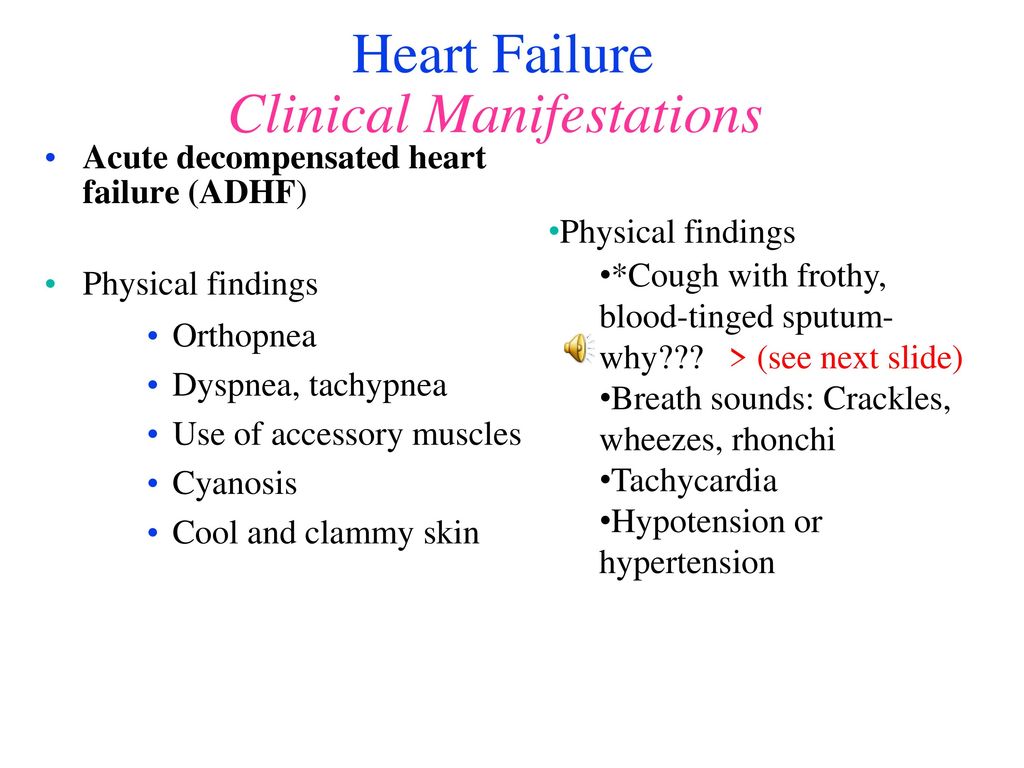 Heart Failure The most common reason for hospitalization in adults >65 ...