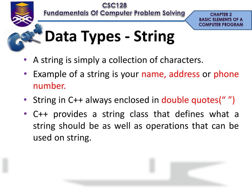 CHAPTER 2 Basic Elements of a Computer Program. - ppt download