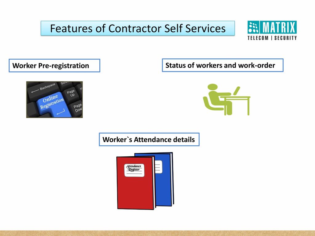 Features of Contractor Self Services