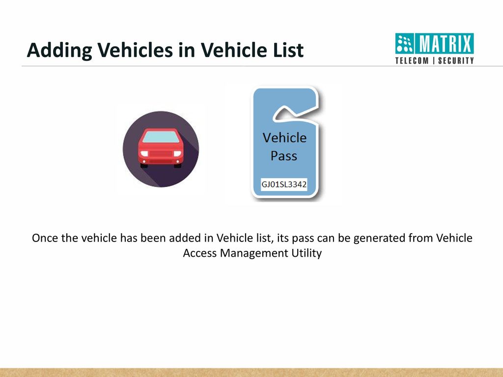 Adding Vehicles in Vehicle List
