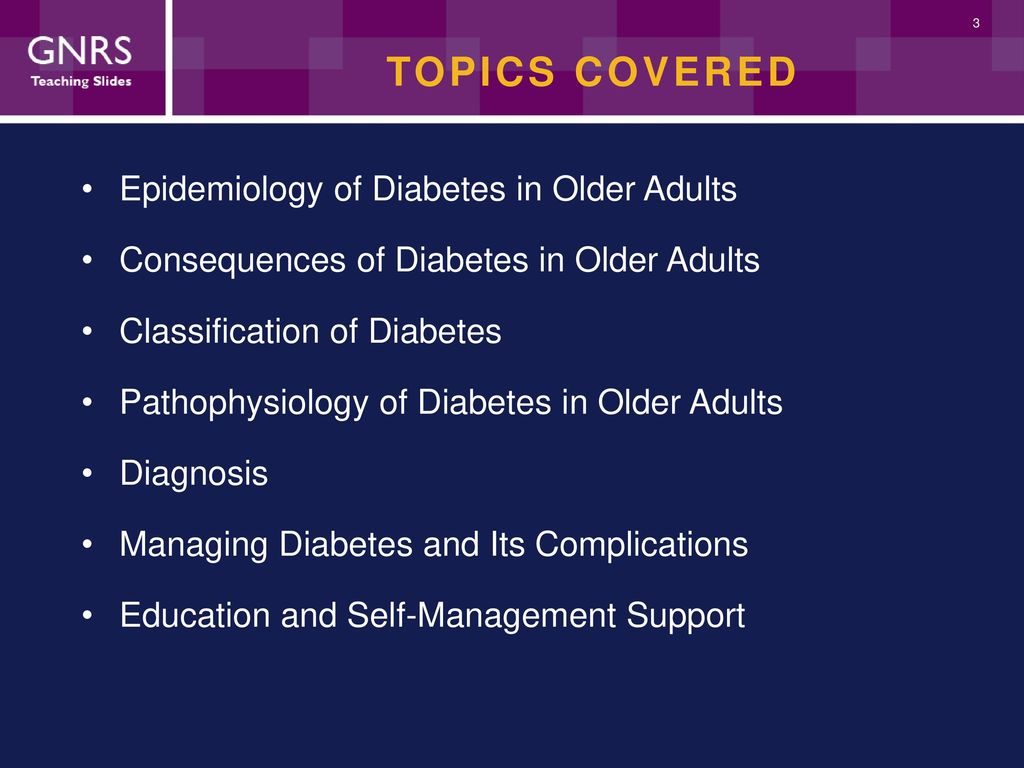 diabetes topics for presentations