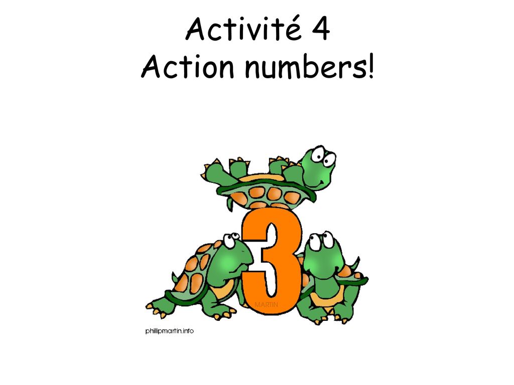 Activité 4 Action numbers!