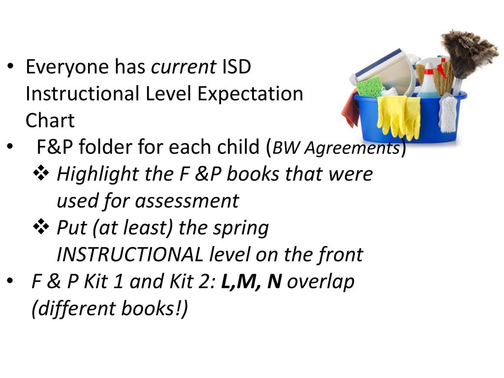 F And P Instructional Level Chart