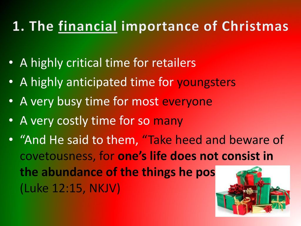 1. The financial importance of Christmas